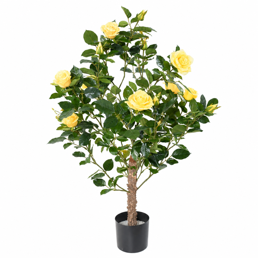 Rosier Artificiel Royal Jaune 100 cm | Belle Verdure