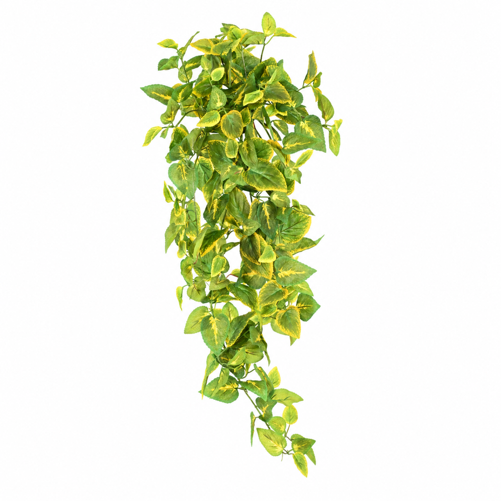 Coléus Artificiel Retombant Vert et Jaune 75 cm | Belle Verdure