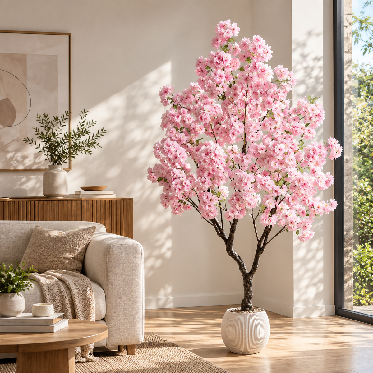 Fleurs de Cerisier Artificiel Authentique 150cm
