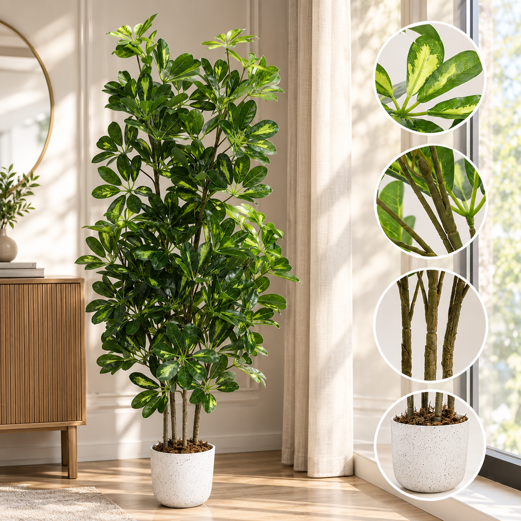 Colonne de Schefflera Artificiel 120cm
