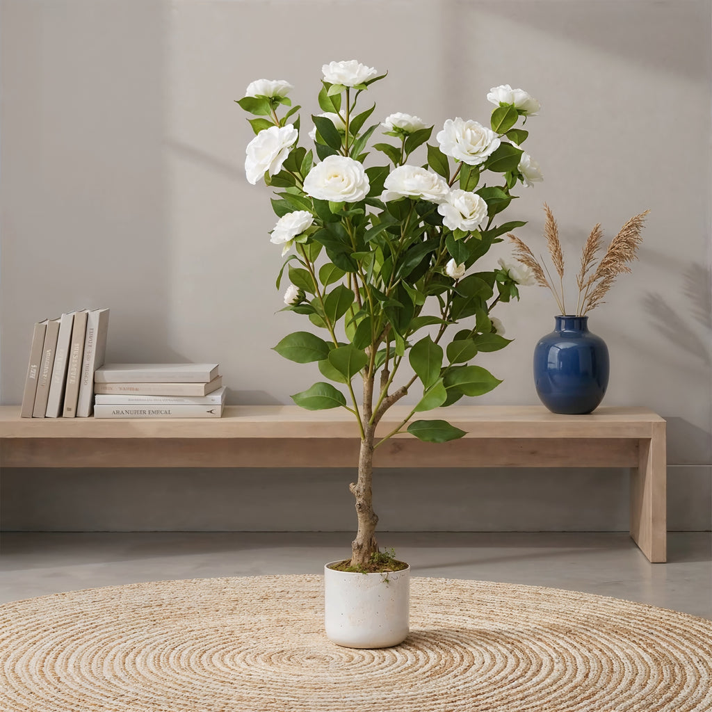Rosier Artificiel Blanches 85cm