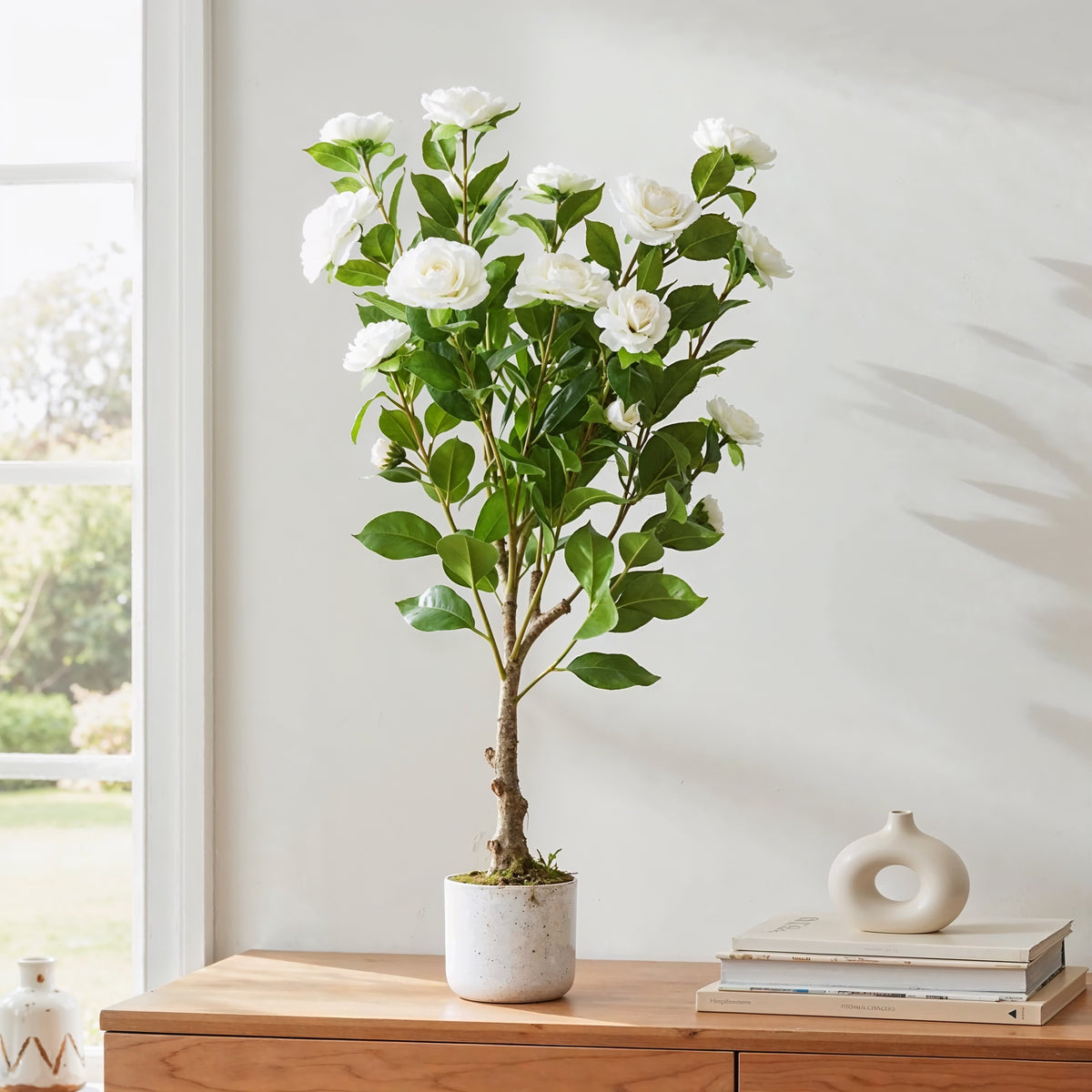 Rosier Artificiel Blanches 85cm