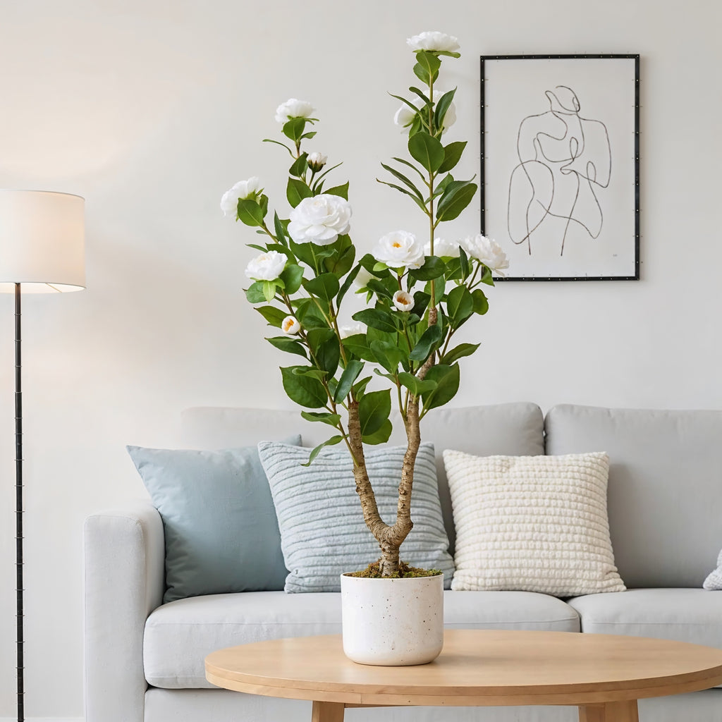 Rosier Artificiel Blanches 90cm