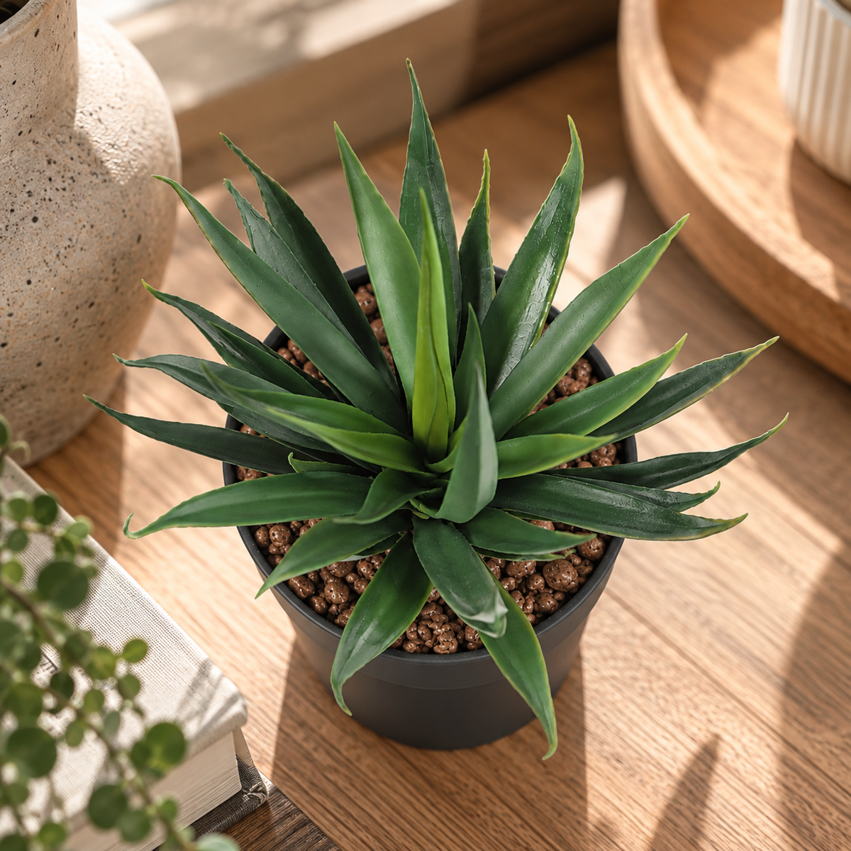 Plante artificielle Agave Vert 20 cm | Belle Verdure