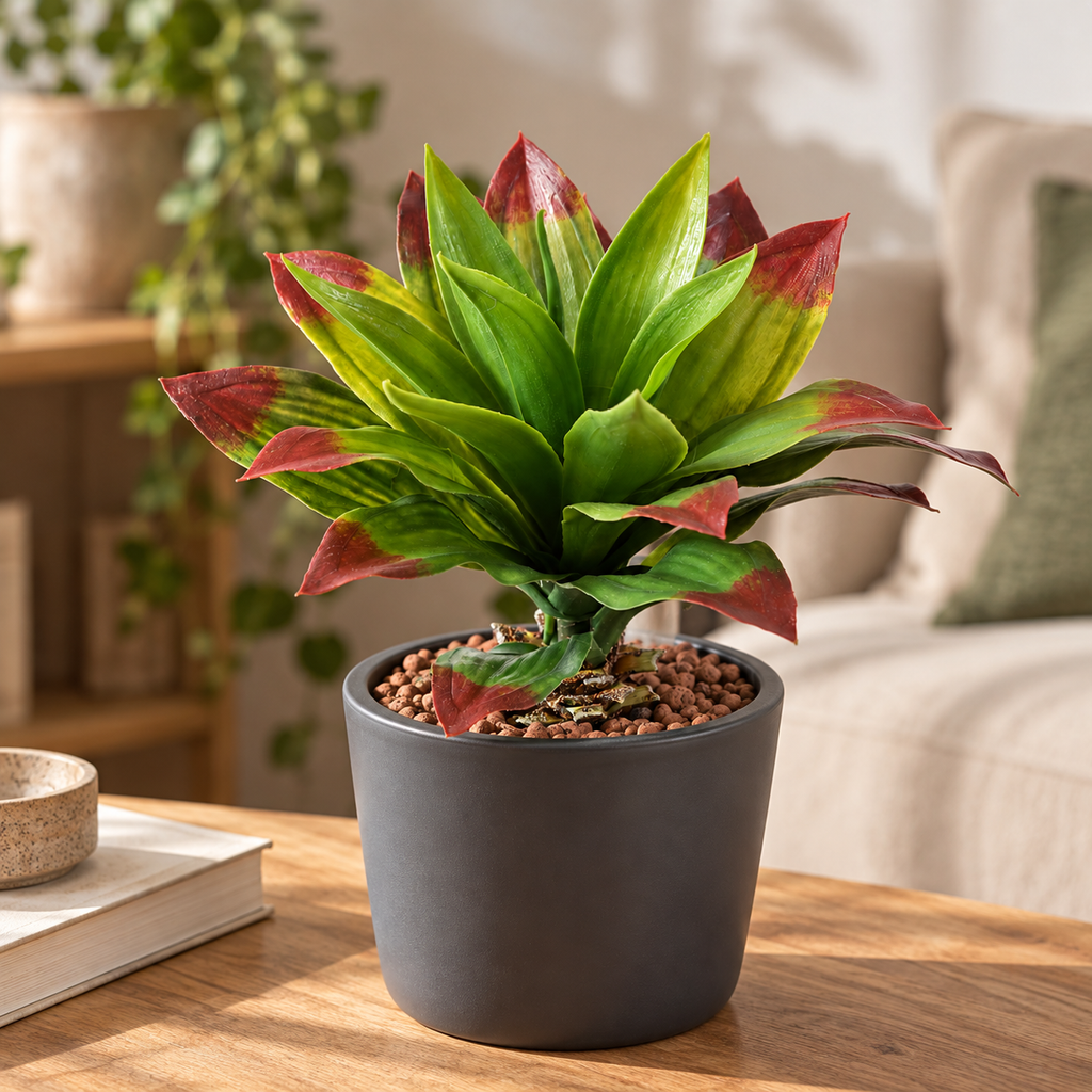 Plante artificielle Agave Vert et Rouge 35 cm | Belle Verdure