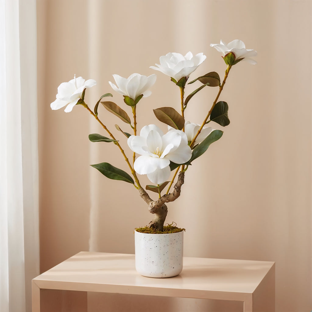Magnolia Artificiel Blanc 60cm