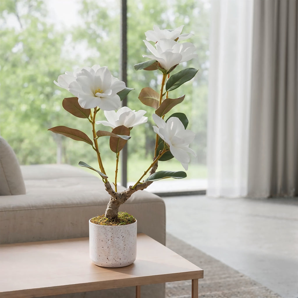 Magnolia Artificiel Blanc 60cm