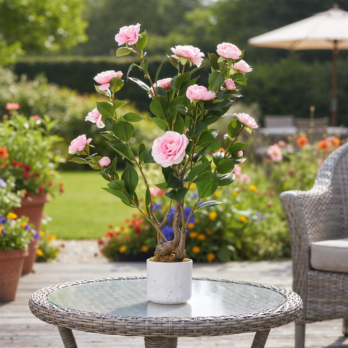 Rosier Artificiel Rose 75cm