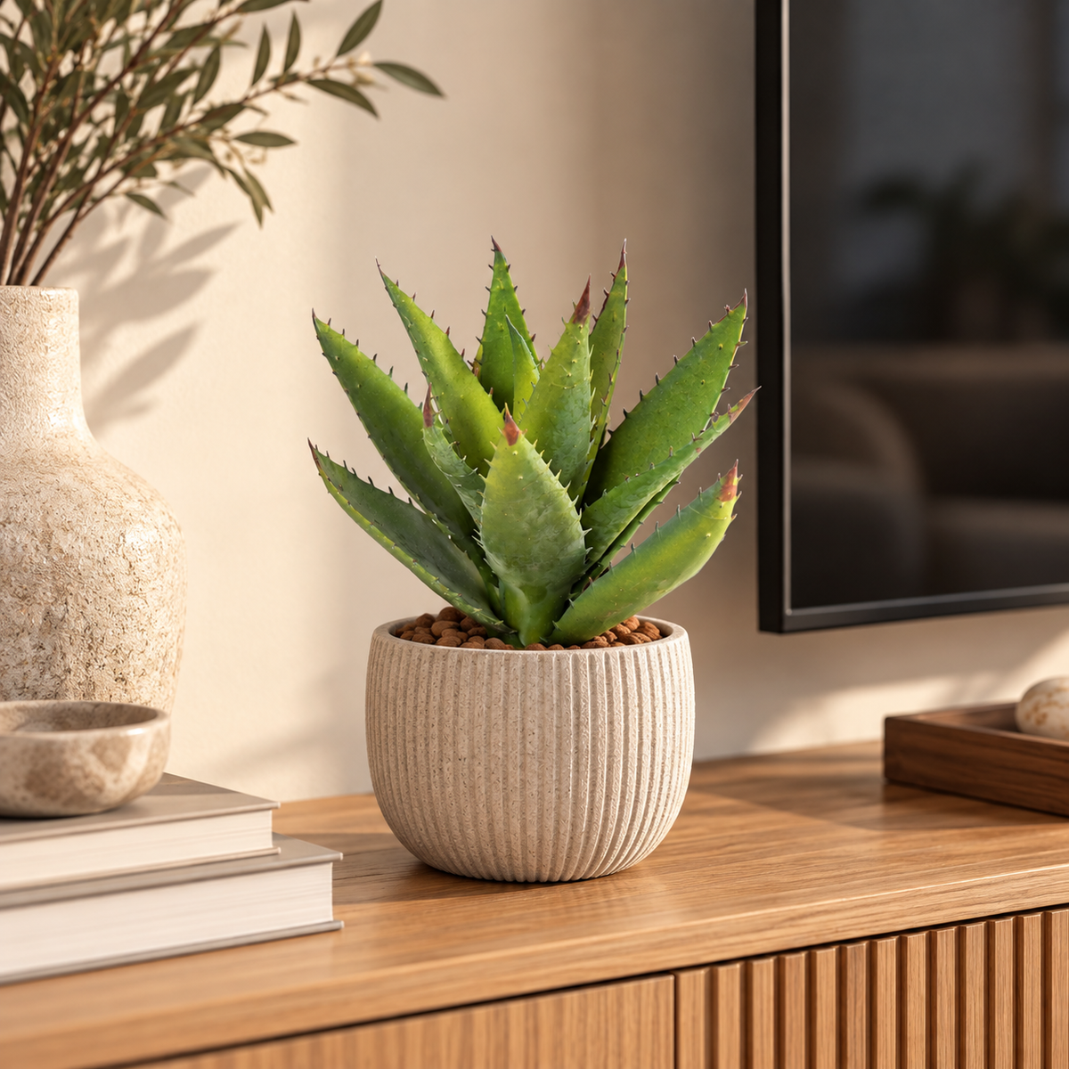 Plante artificielle Aloe Vera Vert 26 cm | Belle Verdure