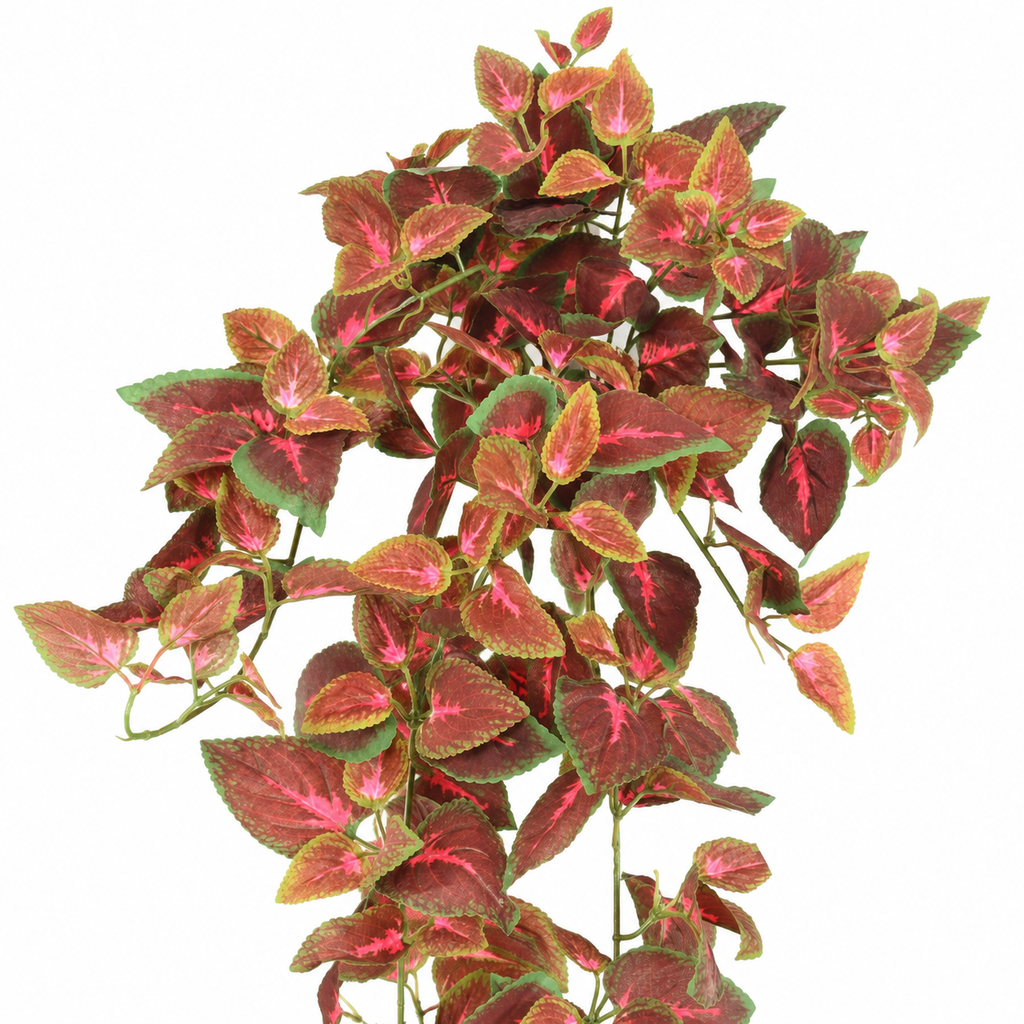 Coléus Artificiel Retombant Rose et Rouge 75 cm | Belle Verdure