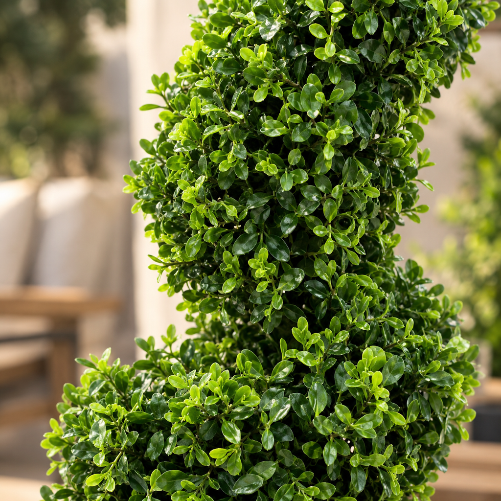 Buis Artificiel en Spirale 120cm | 2 pièces